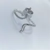 Fox index finger ring Zircon grand open ring, opposite sex ring decoration Xin Mingyang details Picture